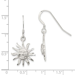 QE3334 Sterling Silver Smiling Sunshine Earrings