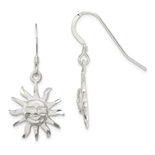 QE3334 Sterling Silver Smiling Sunshine Earrings