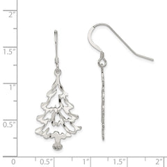 QE3341 Sterling Silver Christmas Tree Earrings