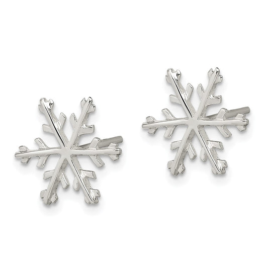 QE3367 Sterling Silver Snowflake Post Earrings