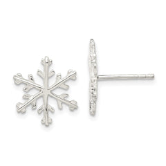 QE3367 Sterling Silver Snowflake Post Earrings