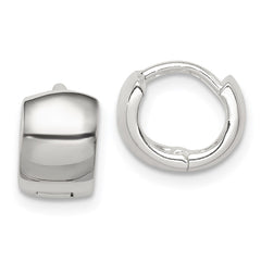 QE3435 Sterling Silver Hinged Hoop Earrings