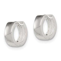 QE3437 Sterling Silver Hinged Hoop Earrings