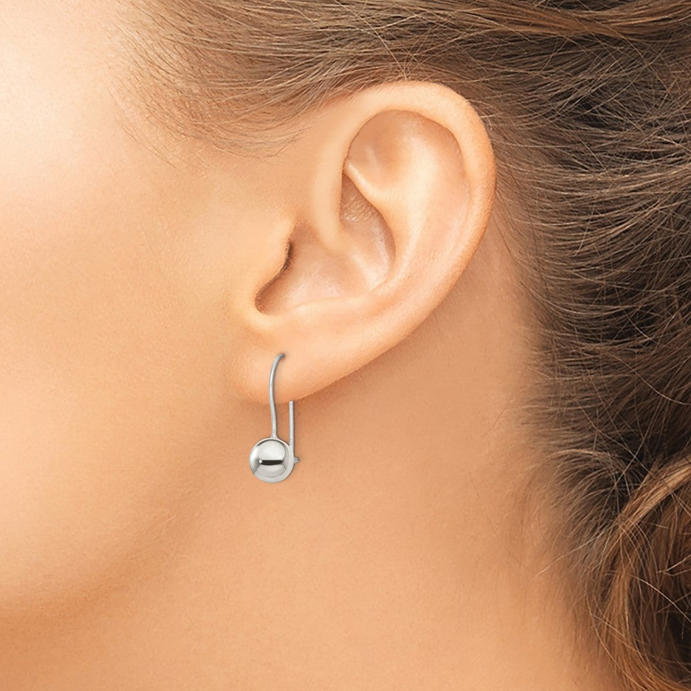 QE3479 Sterling Silver 8mm Ball Earrings