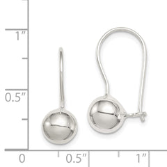 QE3479 Sterling Silver 8mm Ball Earrings