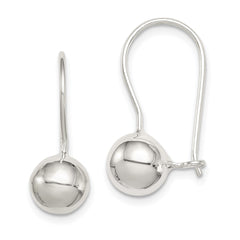 QE3479 Sterling Silver 8mm Ball Earrings