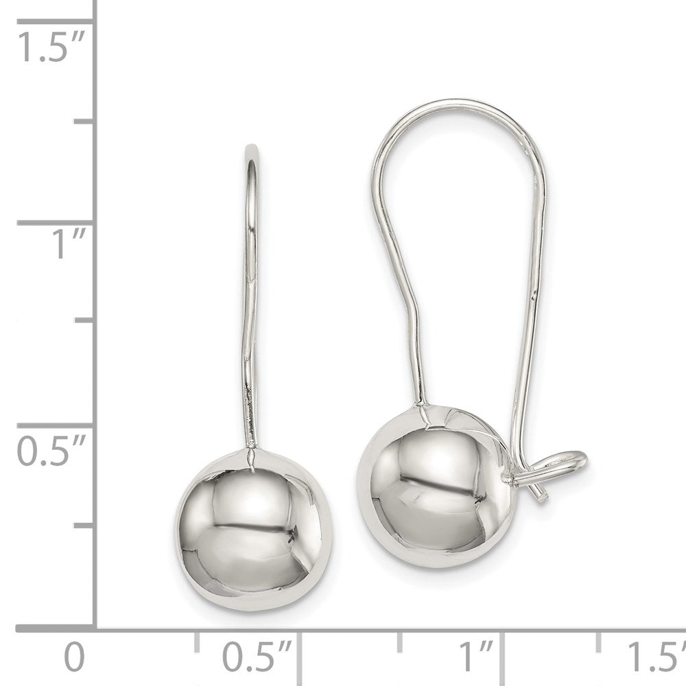 QE3480 Sterling Silver 10mm Ball Earrings