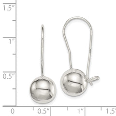 QE3480 Sterling Silver 10mm Ball Earrings