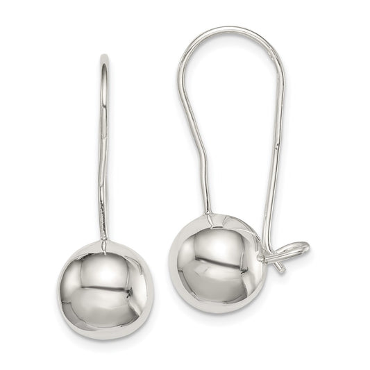 QE3480 Sterling Silver 10mm Ball Earrings