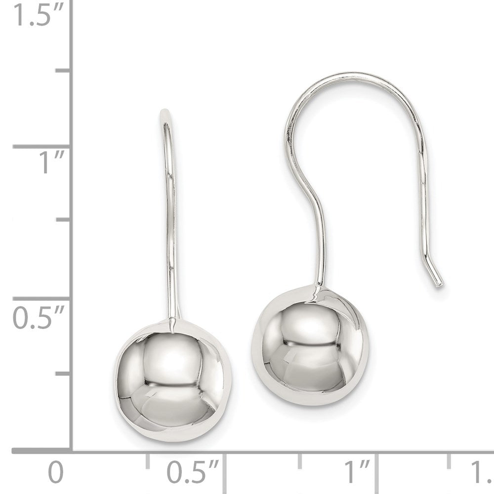 QE3485 Sterling Silver 10mm Ball Earrings
