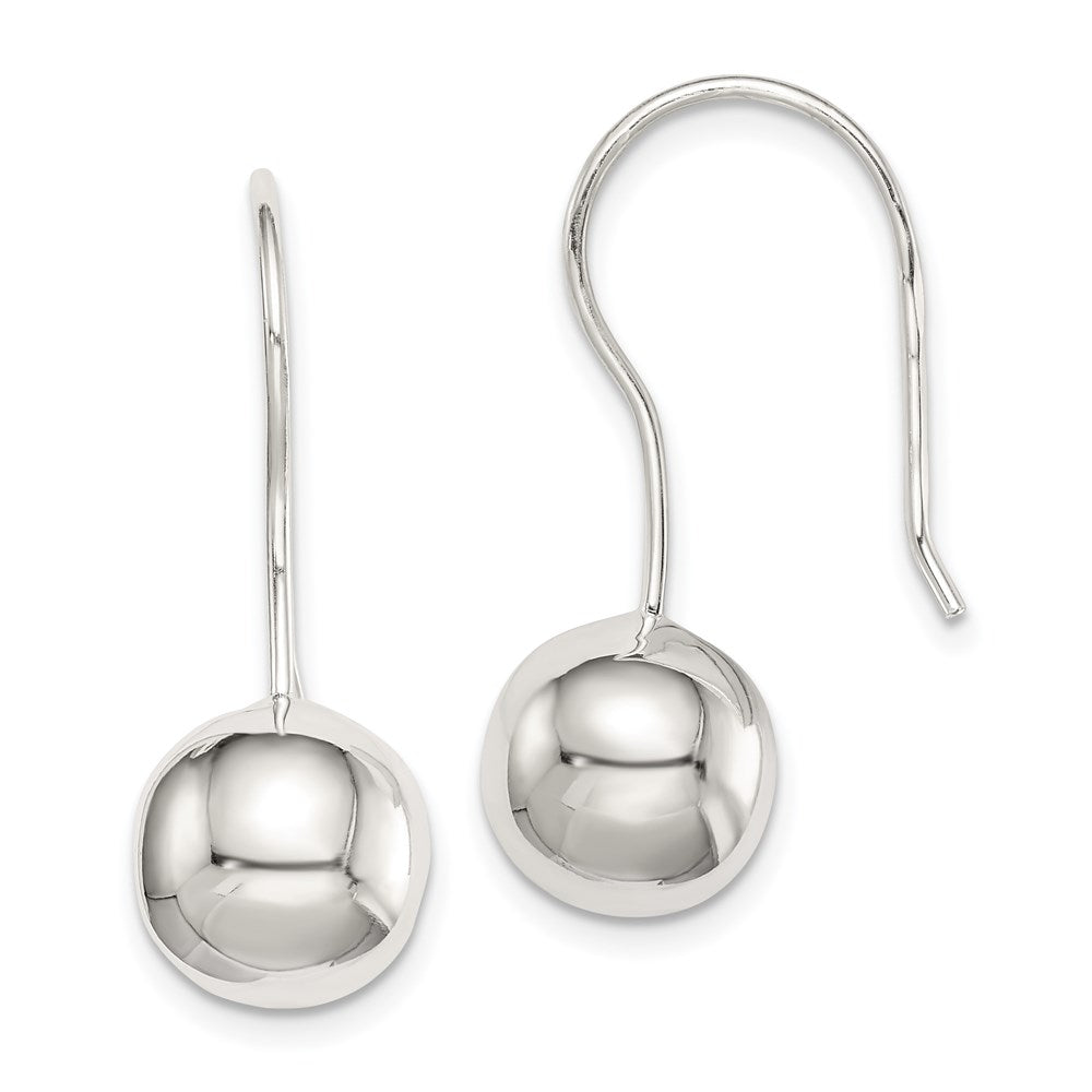 QE3485 Sterling Silver 10mm Ball Earrings