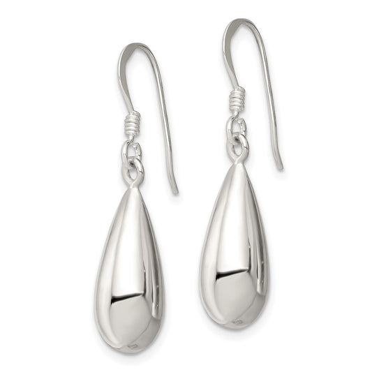 QE4125 Sterling Silver Fancy Teardrop Earrings