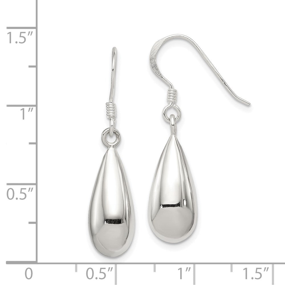 QE4125 Sterling Silver Fancy Teardrop Earrings