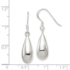 QE4125 Sterling Silver Fancy Teardrop Earrings