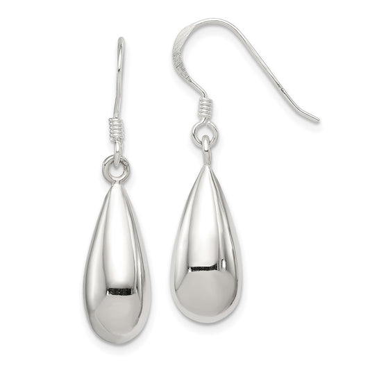 QE4125 Sterling Silver Fancy Teardrop Earrings