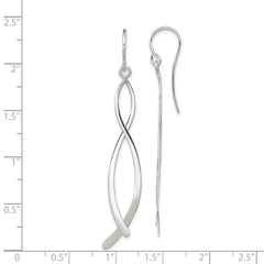 QE4137 Sterling Silver Polished Fancy Dangle Earrings