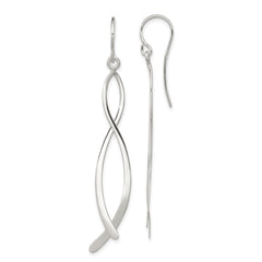 QE4137 Sterling Silver Polished Fancy Dangle Earrings