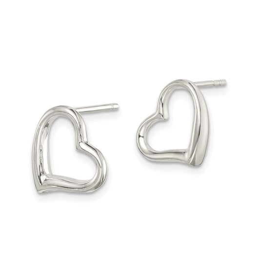 QE4180 Sterling Silver Heart Earrings