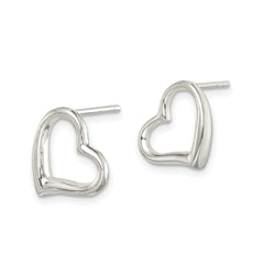 QE4180 Sterling Silver Heart Earrings