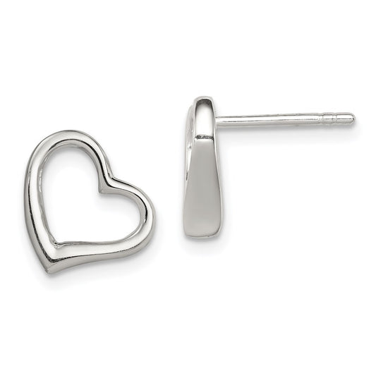 QE4180 Sterling Silver Heart Earrings