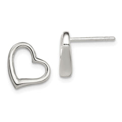 QE4180 Sterling Silver Heart Earrings