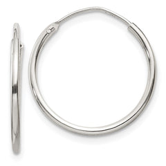 QE4350 Sterling Silver 1.3mm Hoop Earrings