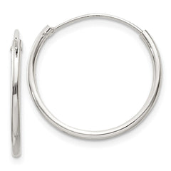 QE4351 Sterling Silver 1.3mm Hoop Earrings