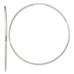 QE4361 Sterling Silver 1.3mm Hoop Earrings