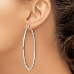 QE4379SP Sterling Silver 2mm Round Hoop Earrings