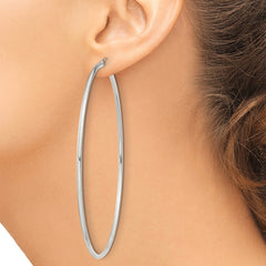 QE4381SP Sterling Silver 2mm Round Hoop Earrings