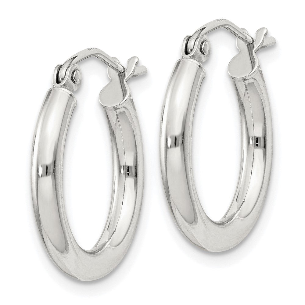 QE4383SP Sterling Silver 2.5mm Round Hoop Earrings