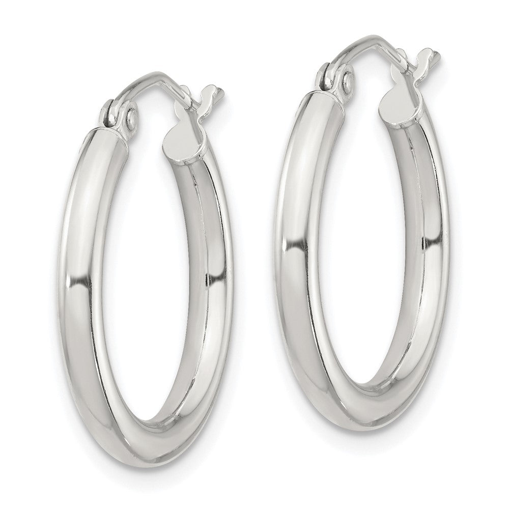 QE4384SP Sterling Silver 2.5mm Round Hoop Earrings