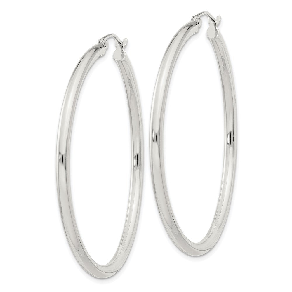 QE4389SP Sterling Silver 2.5mm Round Hoop Earrings