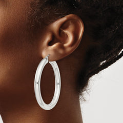 QE4409SP Sterling Silver 5mm Round Hoop Earrings