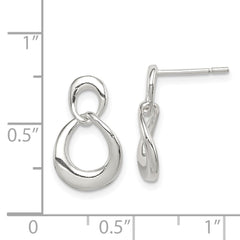 QE4675 Sterling Silver Fancy Dangle Earrings