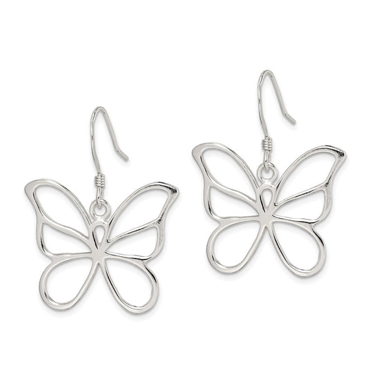 QE4753 Sterling Silver Butterfly Earrings