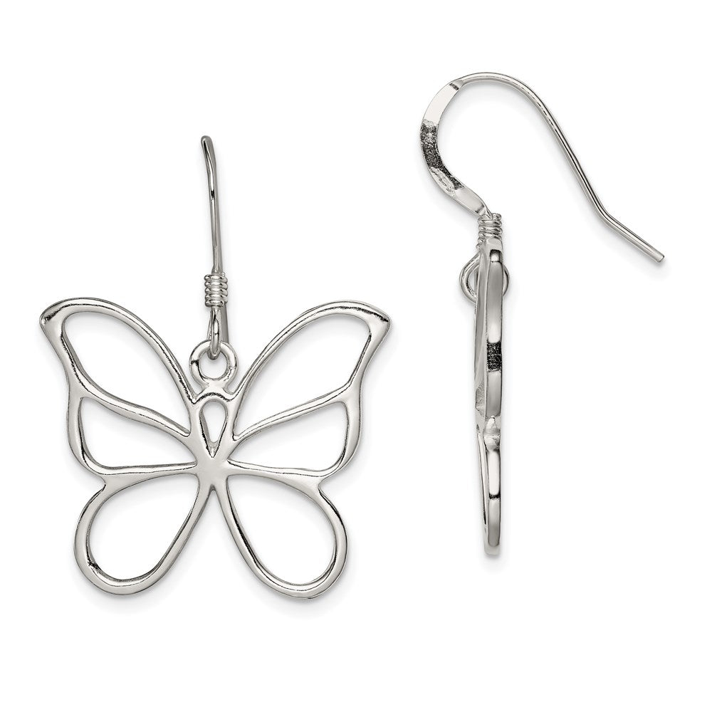 QE4753 Sterling Silver Butterfly Earrings