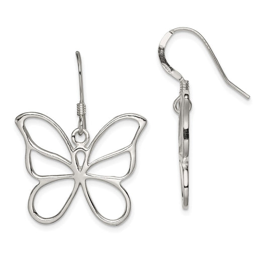 QE4753 Sterling Silver Butterfly Earrings