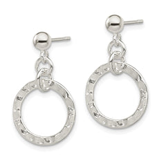QE4815 Sterling Silver Dangling Circle Earring