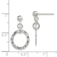 QE4815 Sterling Silver Dangling Circle Earring