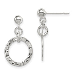 QE4815 Sterling Silver Dangling Circle Earring