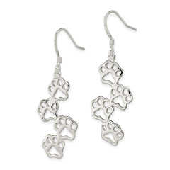 QE4889 Sterling Silver Paw Prints Earrings