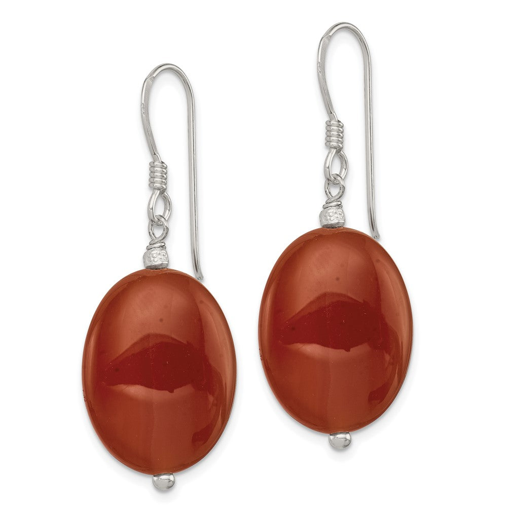 QE5908 Sterling Silver Carnelian Earrings