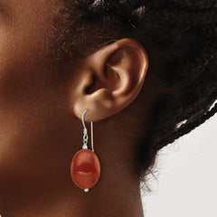 QE5908 Sterling Silver Carnelian Earrings