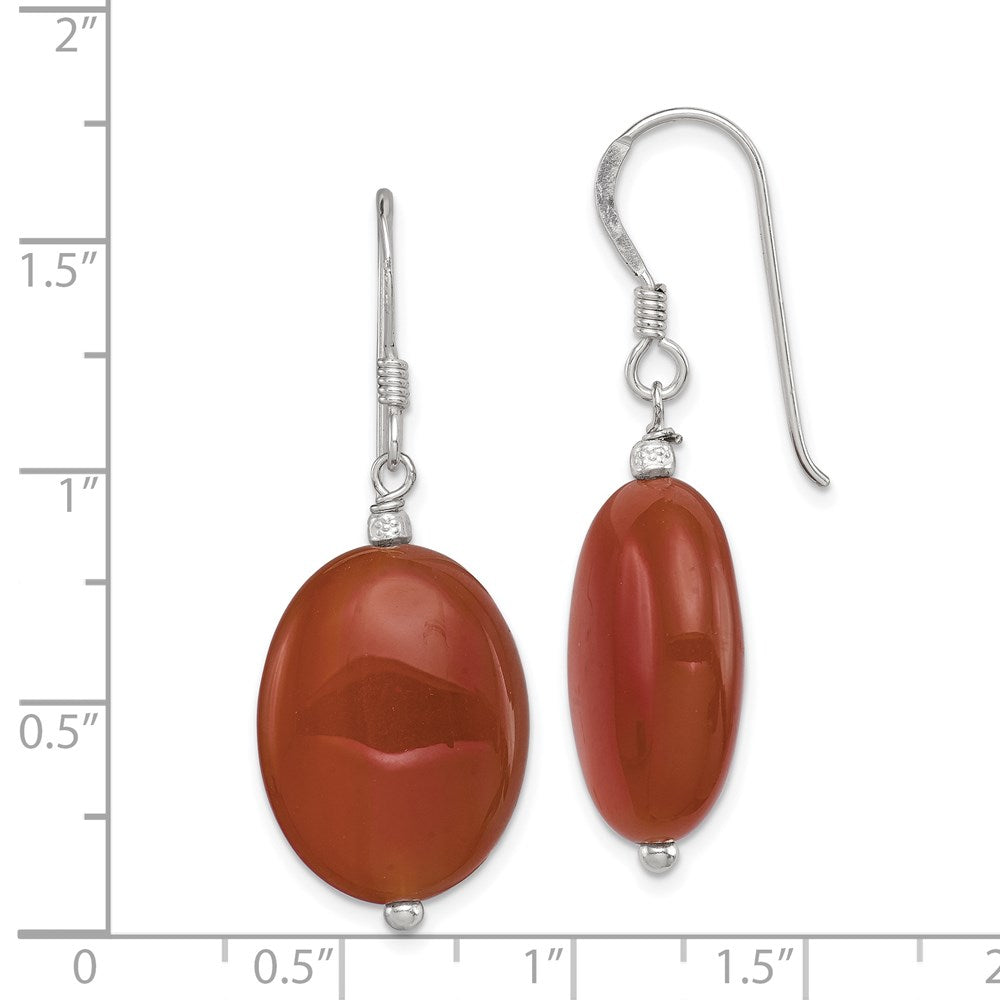 QE5908 Sterling Silver Carnelian Earrings