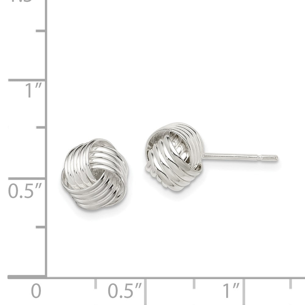 QE6837 Sterling Silver Love Knot Earrings