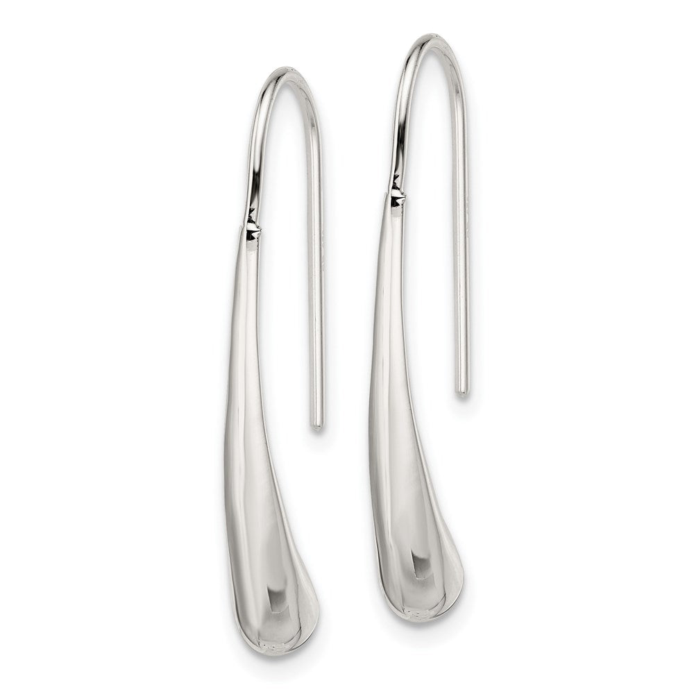 QE6840 Sterling Silver Teardrop Wire Earrings