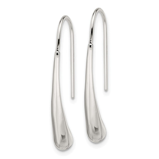 QE6840 Sterling Silver Teardrop Wire Earrings