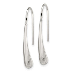 QE6840 Sterling Silver Teardrop Wire Earrings