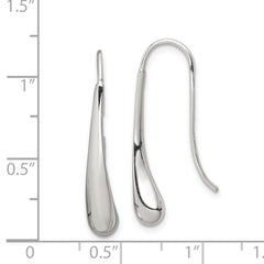 QE6840 Sterling Silver Teardrop Wire Earrings